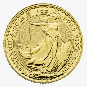 Britannia 2018 1 Oz Gold Coin    Src Https - 1 10 Oz Britannia, HD Png Download, Transparent PNG